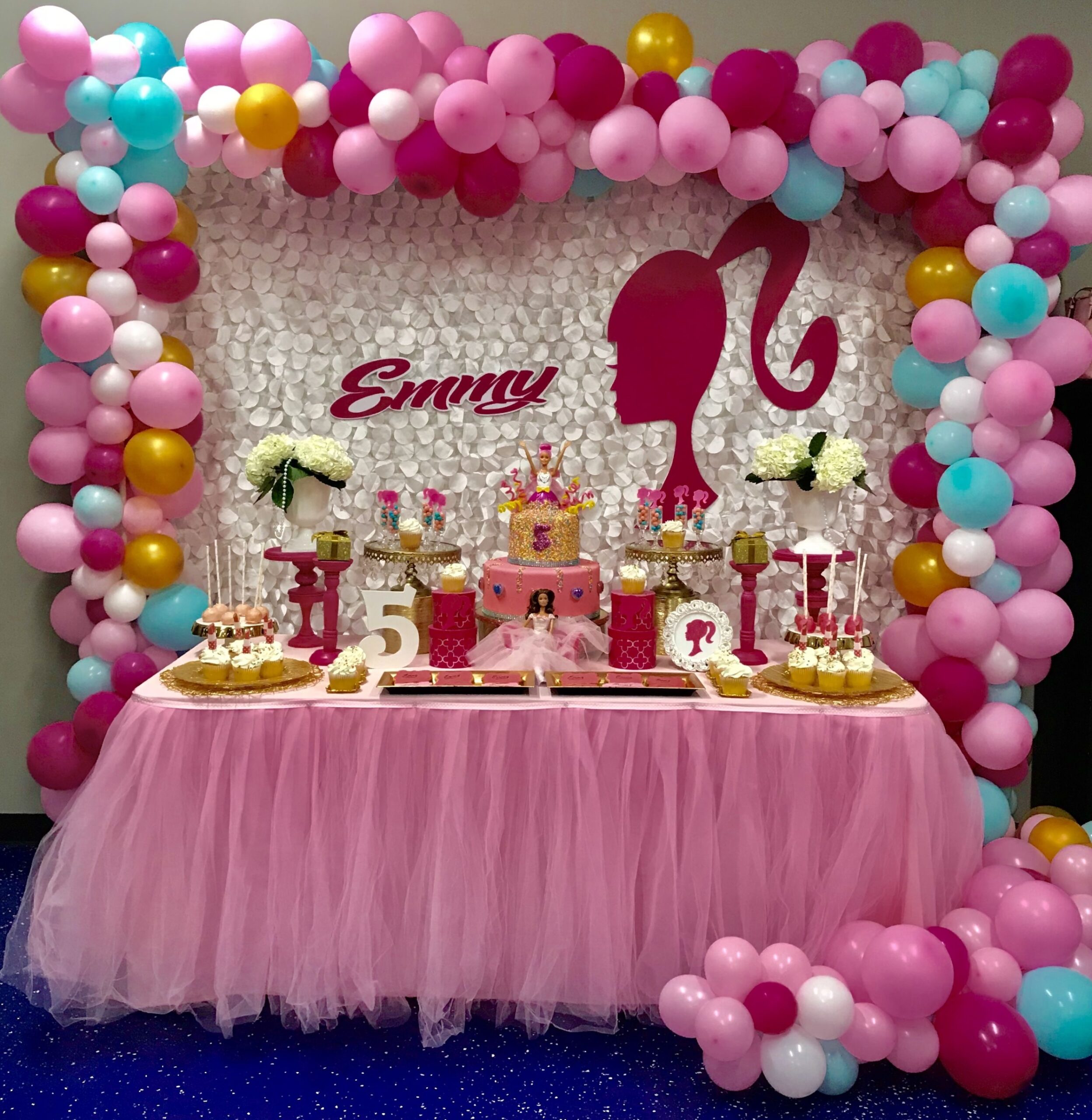 barbie theme decoration Bulan 1 Barbie Birthday Decoration  Barbie Party Decor