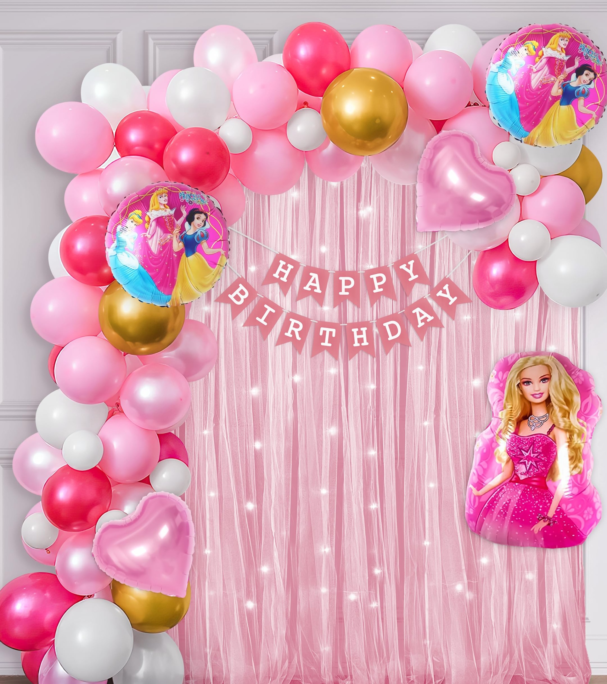 barbie theme decoration Bulan 1 Special you Barbie Theme Birthday Decoration Item kit for girls